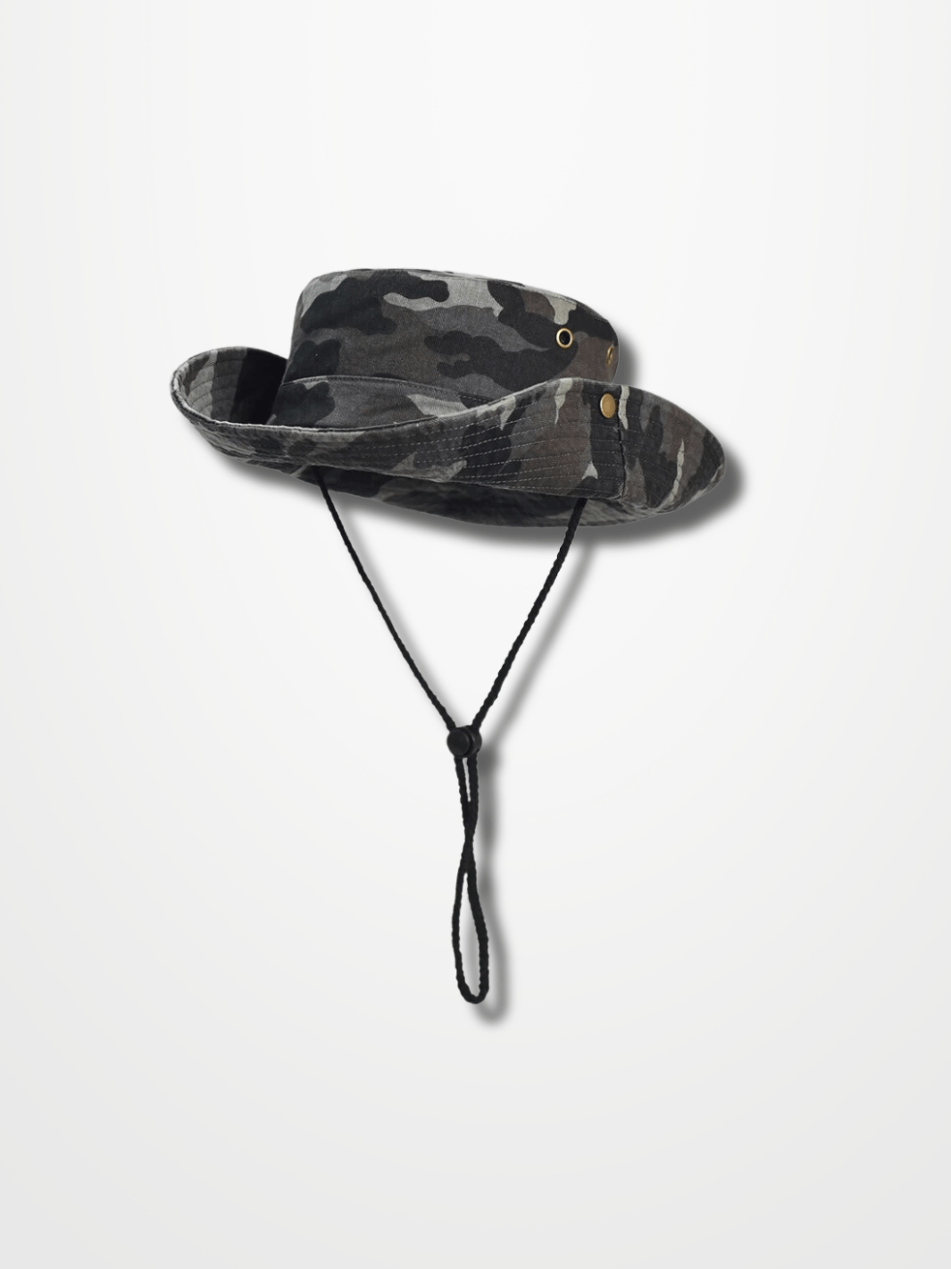 Chapeau Camouflage | Bob pour Femme Noir/Gris Ardoise Foncé / 58 cm