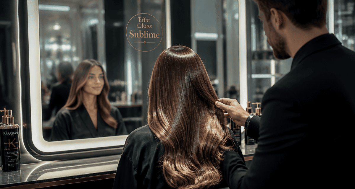 combien de temps dure un gloss cheveux femme salon