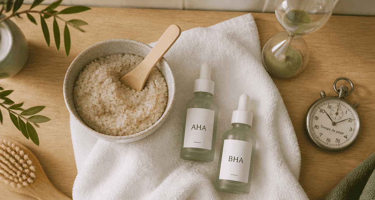 combien de temps laisser un gommage sur le visage sablier exfoliant