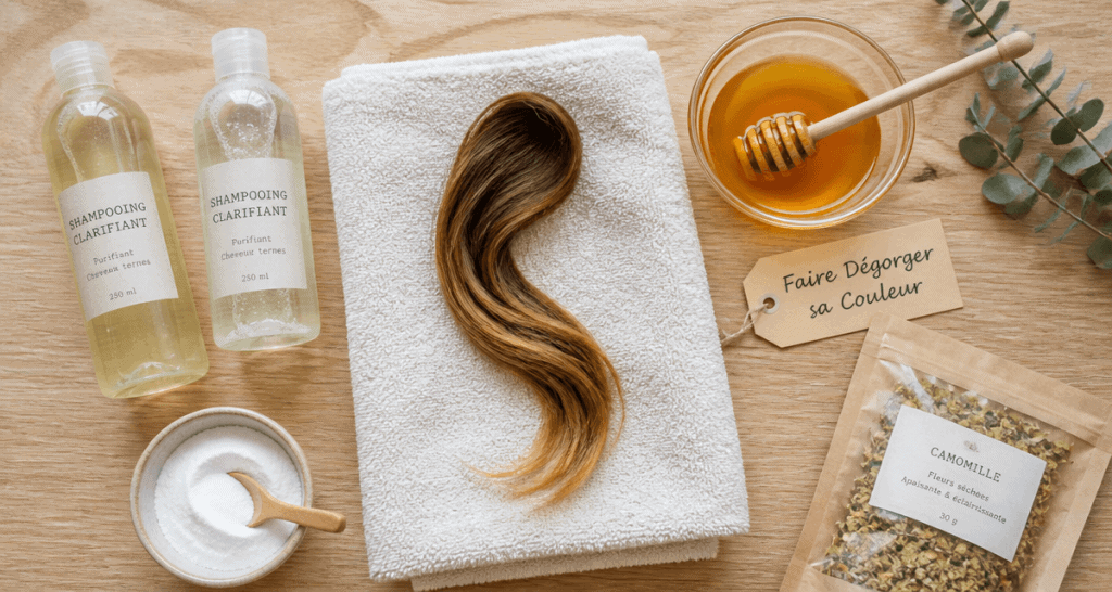 comment enlever une coloration cheveux objets naturels