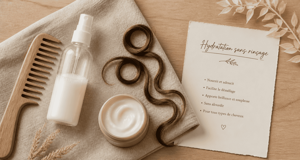 comment hydrater ses cheveux sans rinçage avec spray et crème