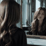 meilleur shampoing bleu cheveux châtain miroir