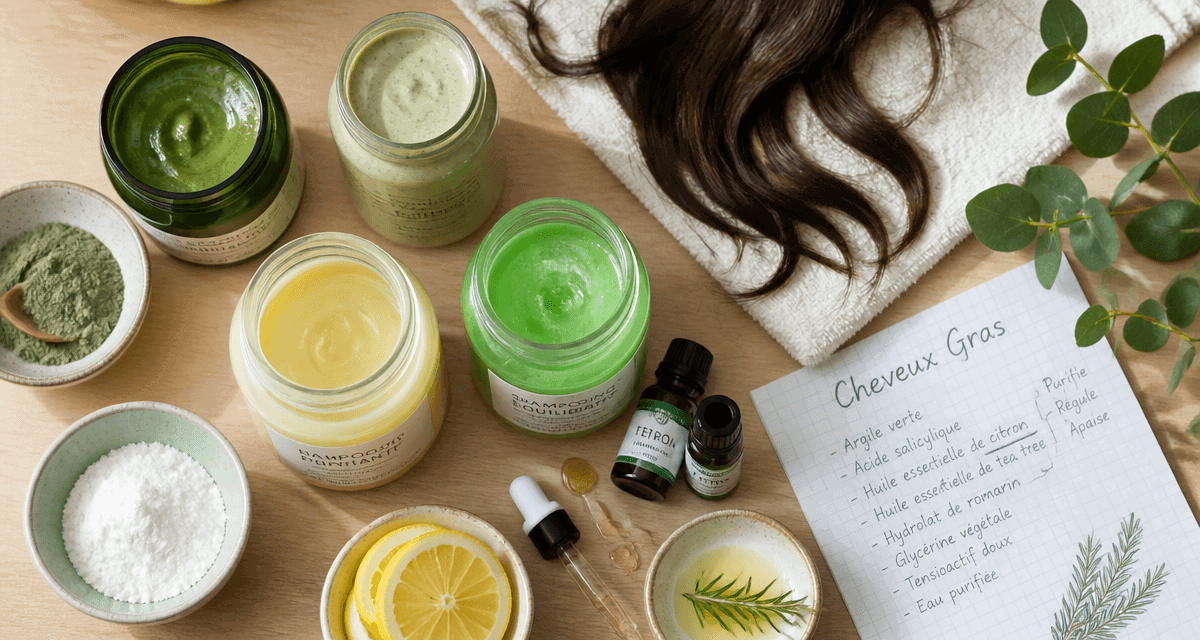 meilleur shampoing pour cheveux gras flacons et ingrédients naturels