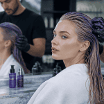 meilleur shampoing violet femme blonde salon