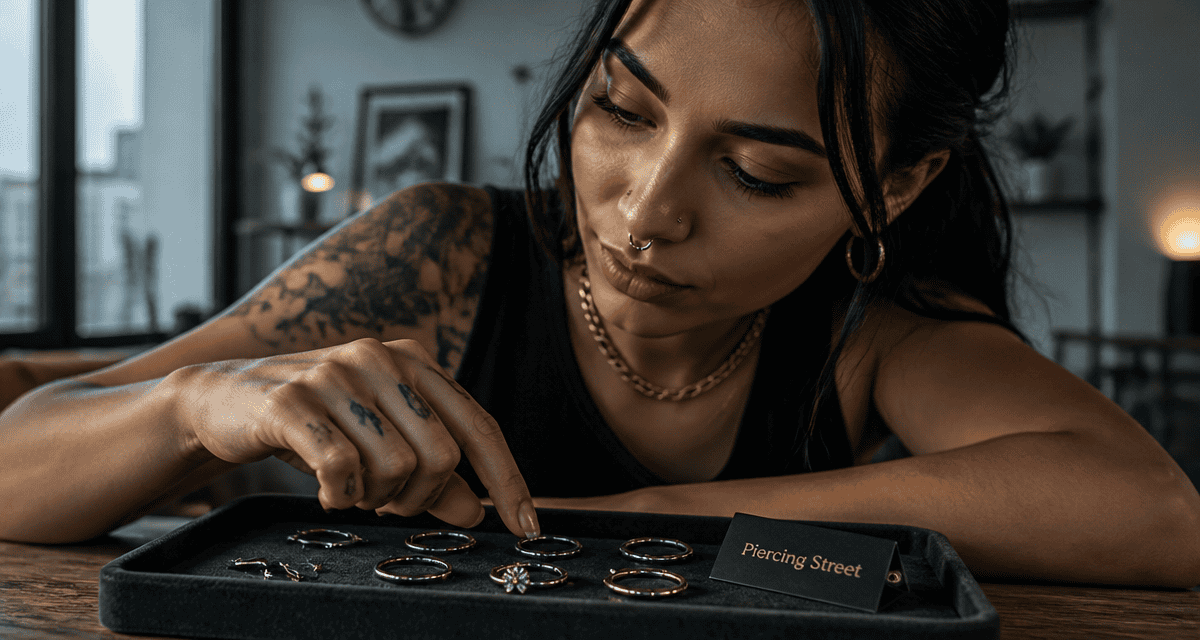 piercing street avis jeune femme examine bijoux