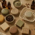 shampoing solide avis galets naturels sur bois