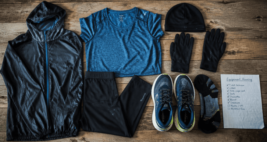 tenue running homme complète vue de dessus