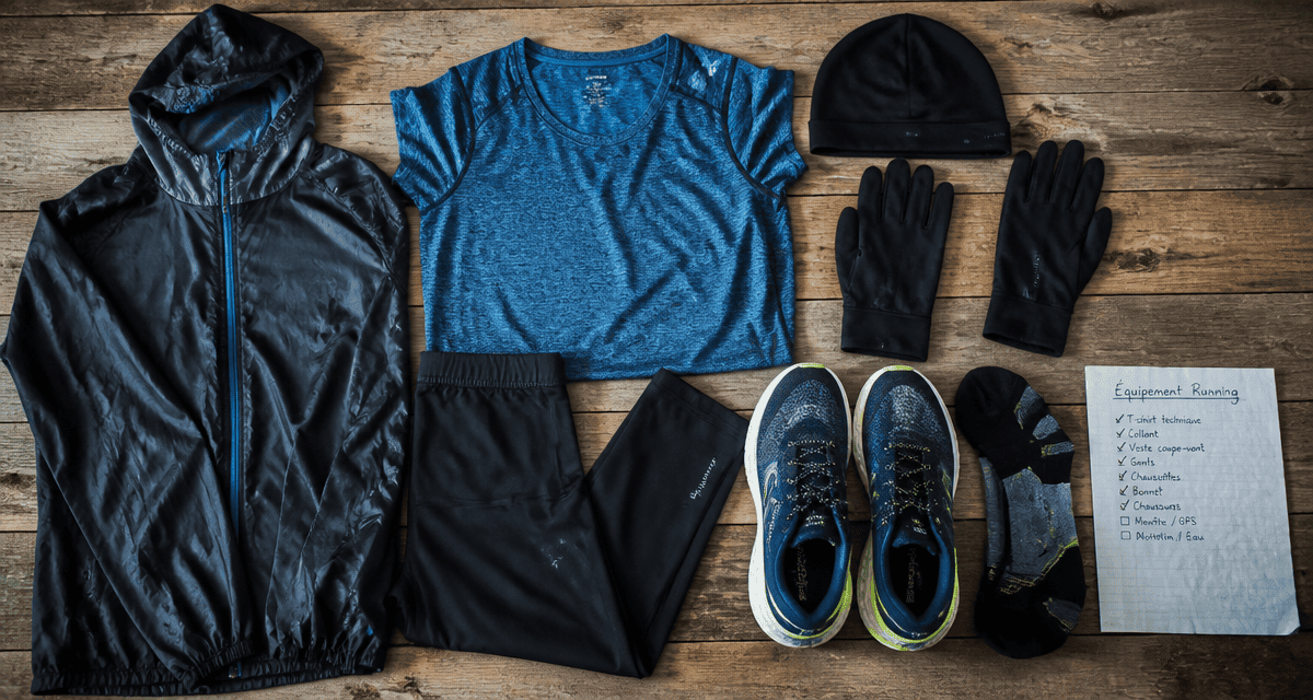 tenue running homme complète vue de dessus