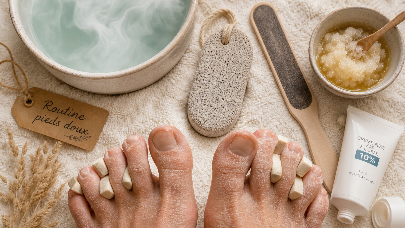Comment avoir de beaux pieds : pieds doux sans corne, soin à la pierre ponce