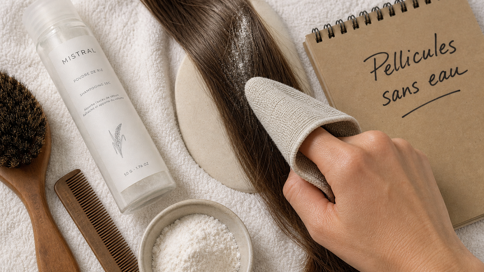 Comment enlever les pellicules sans se laver les cheveux : shampoing sec, microfibre et brosse