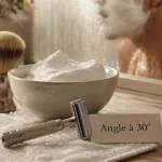 Comment utiliser un rasoir : angle 30° pour éviter l’irritation