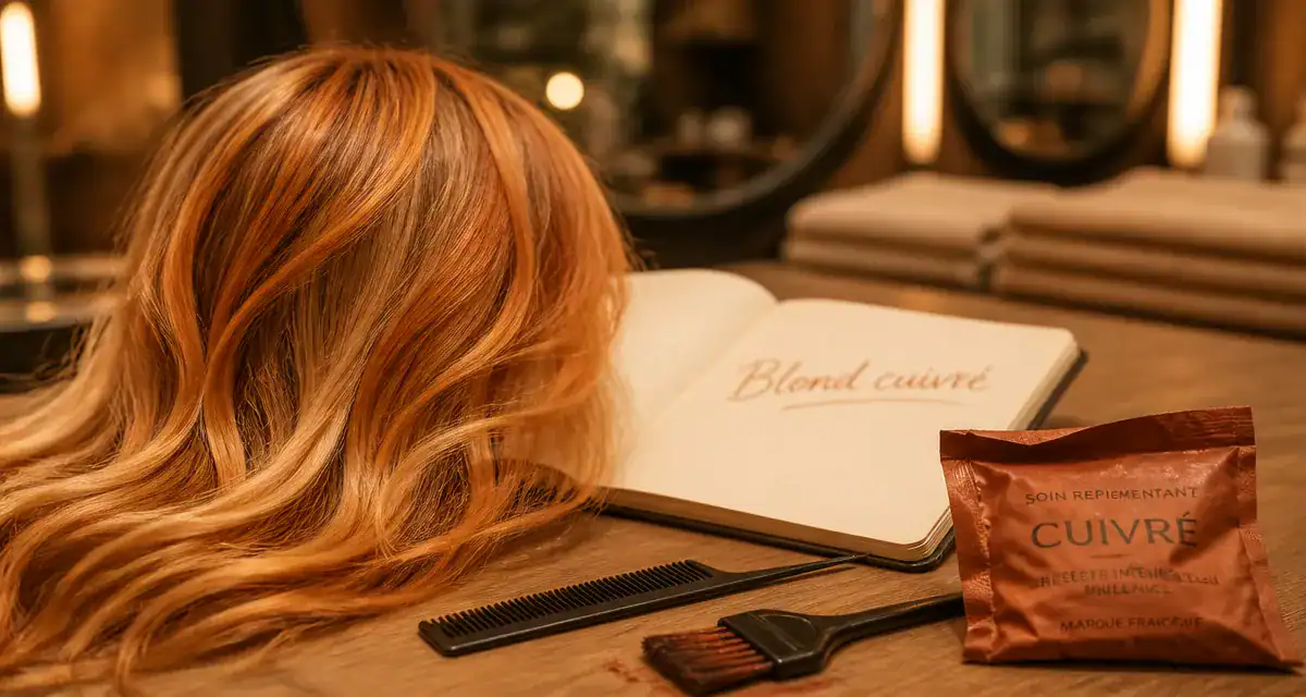 Cuivre blond : mèche balayage et soins repigmentants selon la carnation