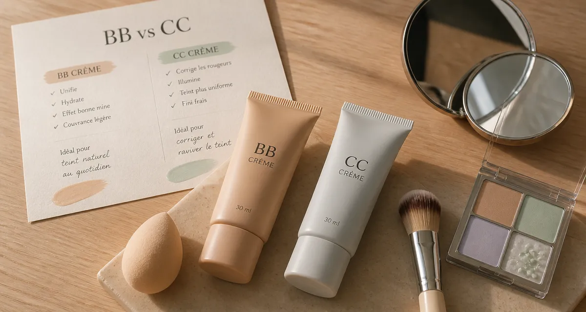 Différence BB et CC crème : choisir la bonne crème teint