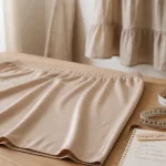 Jupon sous robe courte en microfibre beige nude, sans transparence