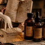 Kelly les secrets de loly : flacons et notes cosmétiques capillaires sur établi