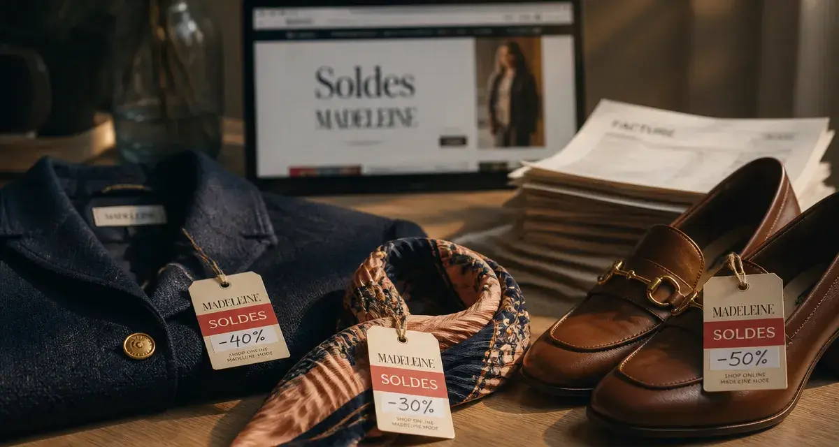Madeleine soldes -80% : mode, blazer, foulard et chaussures