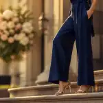 quelle chaussure avec une combinaison pour un mariage sandales dorées