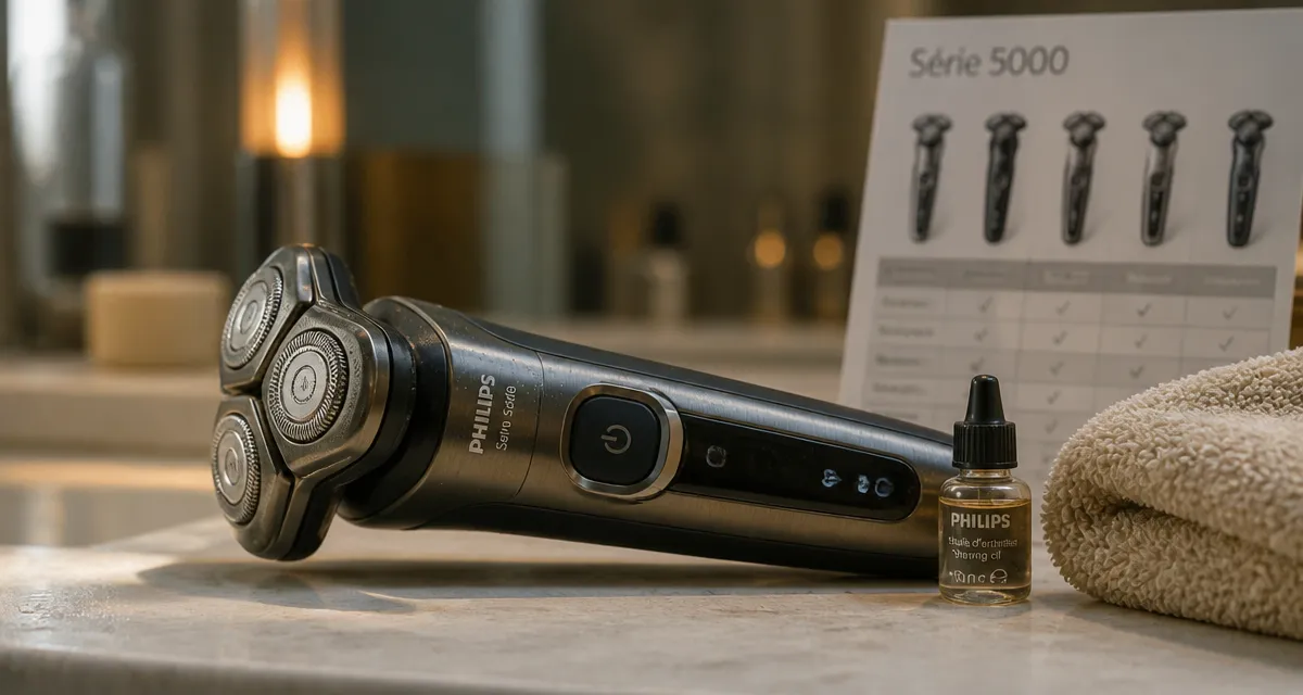Rasoir Philips Série 5000 avis, rasage électrique sur comptoir