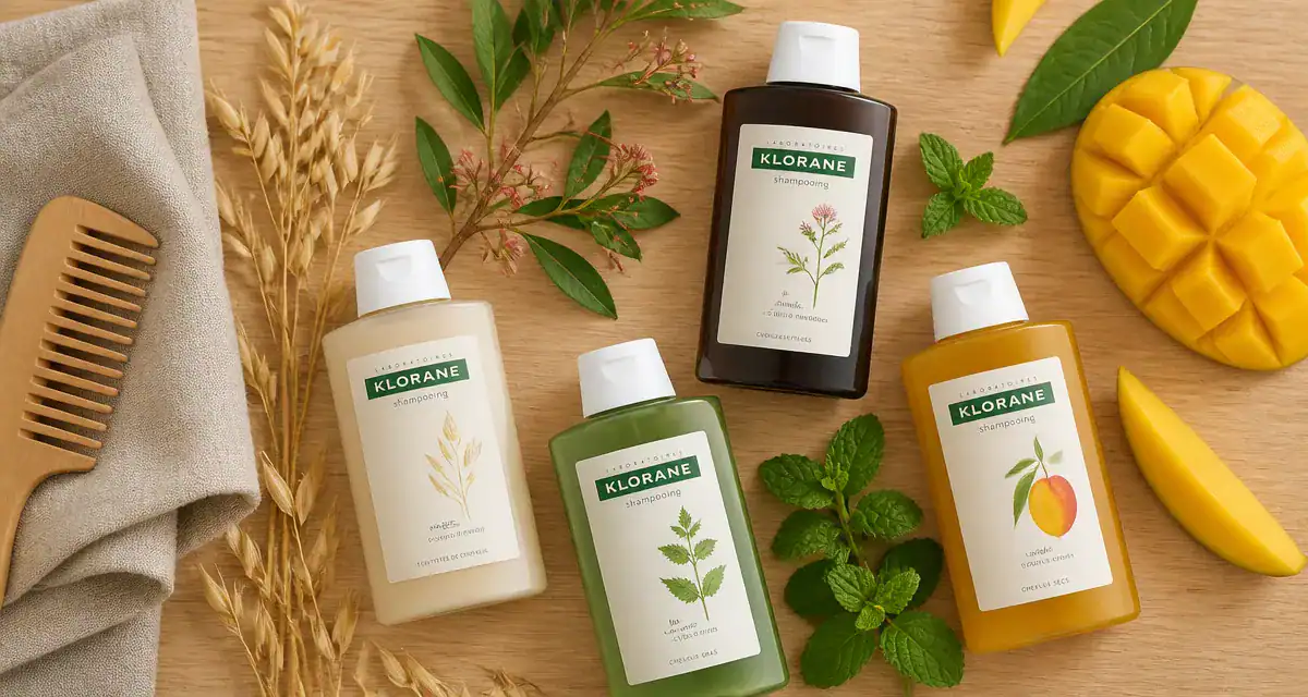 shampoing klorane avis flacons plantes cheveux