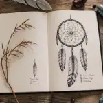 tatouage attrape rêve signification croquis carnet