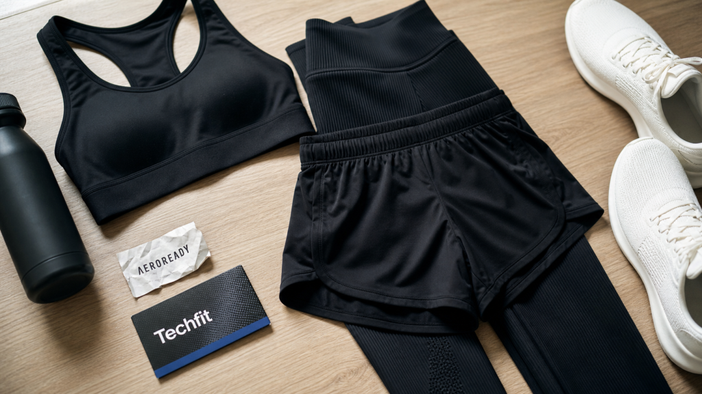 Tenue de sport femme adidas, brassière et legging AEROREADY Techfit