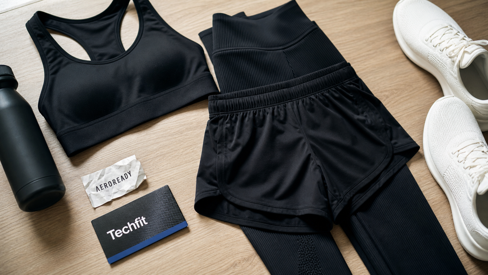 Tenue de sport femme adidas, brassière et legging AEROREADY Techfit
