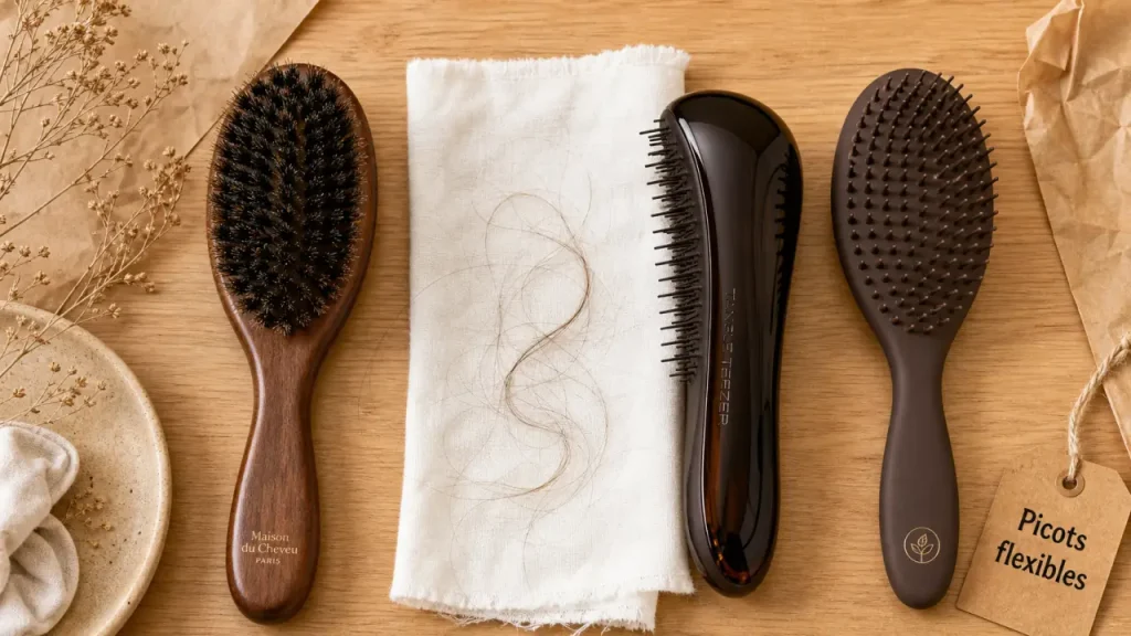 Brosse cheveux fins : poils de sanglier, picots flexibles et Tangle Teezer