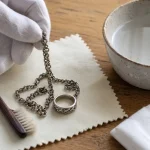 Comment nettoyer bijoux argent qui noircissent : chaîne et bague en argent 925 à nettoyer