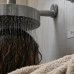 Eau calcaire cheveux : traces blanchâtres après douche