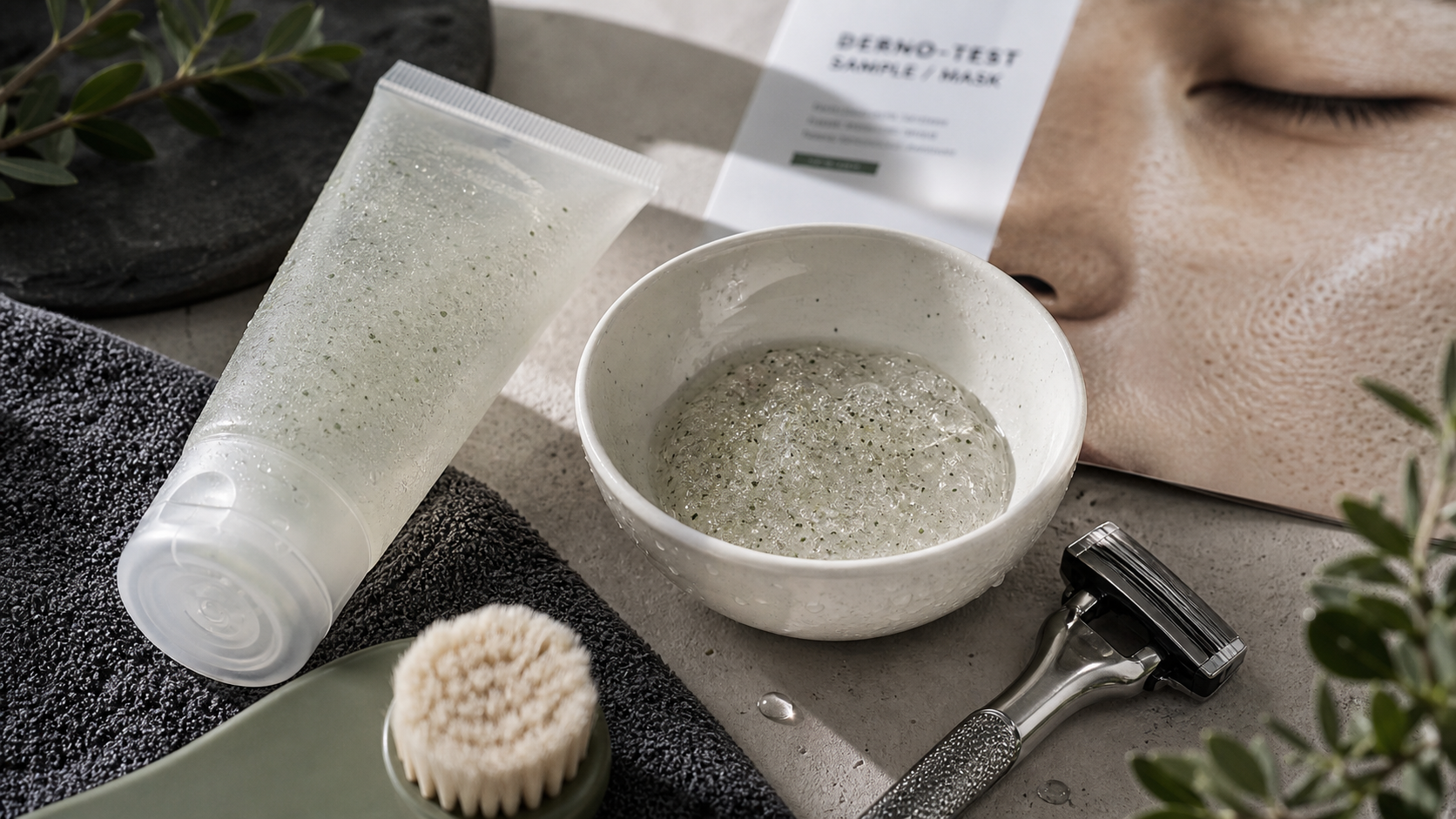 Gommage visage pour homme, gel exfoliant sans décaper