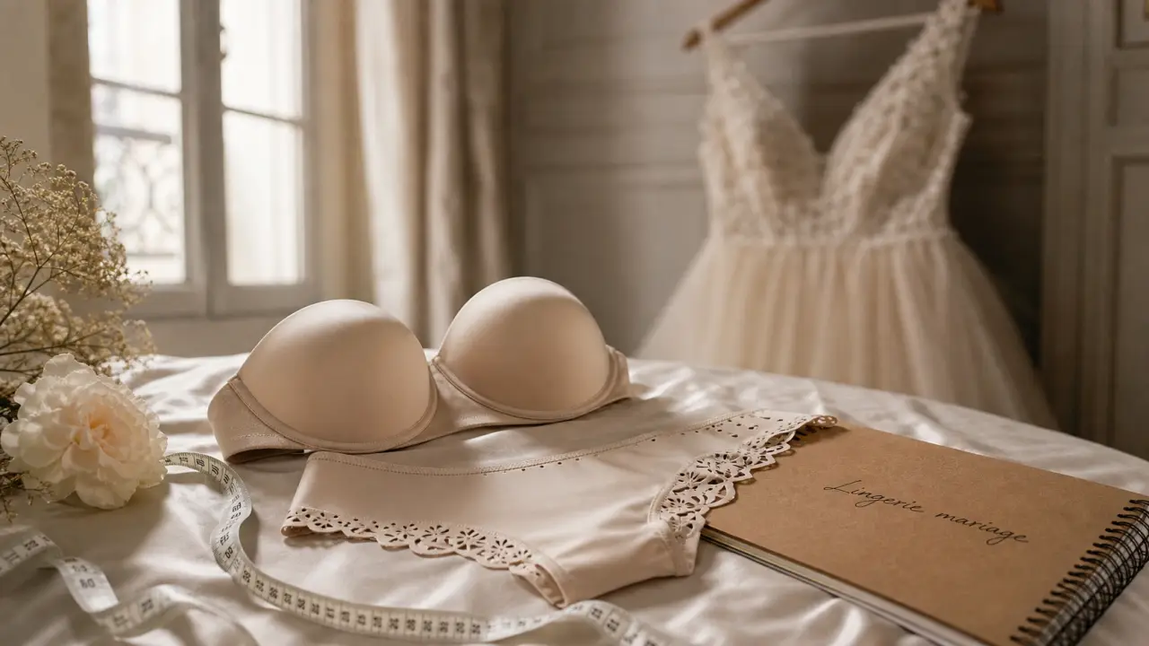 Lingerie mariage : soutien-gorge et shorty invisibles pour robe de mariée