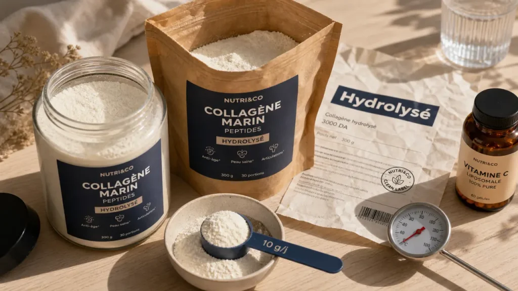 Meilleur collagene marin hydrolysé : poudre en sachet, origine et dosage