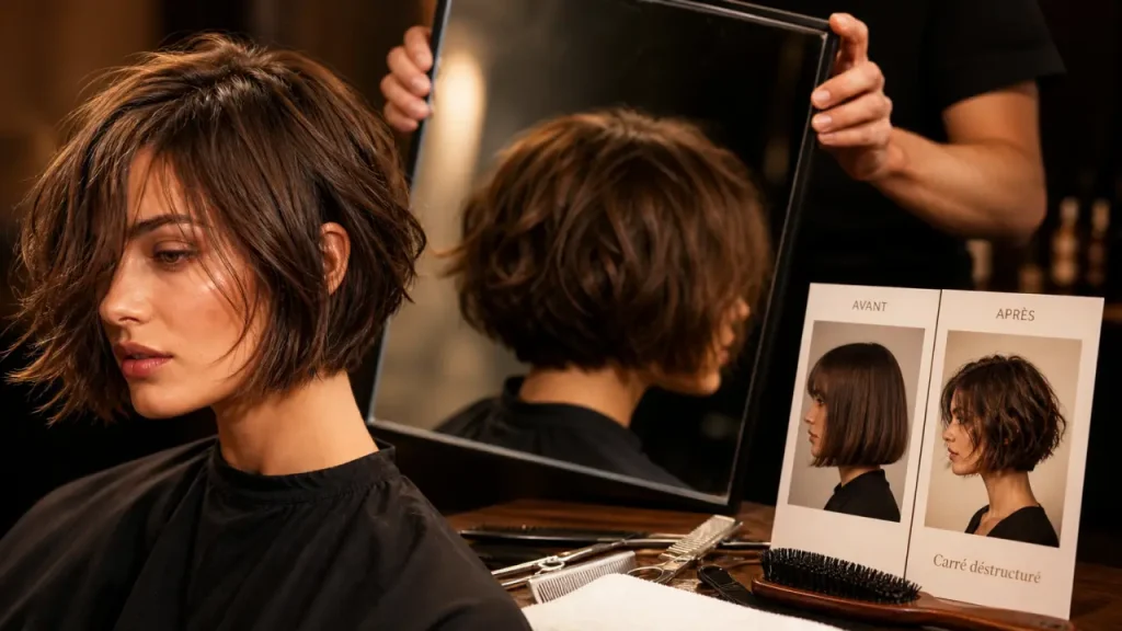 Carré déstructuré : la coupe qui garde une base nette et donne du mouvement