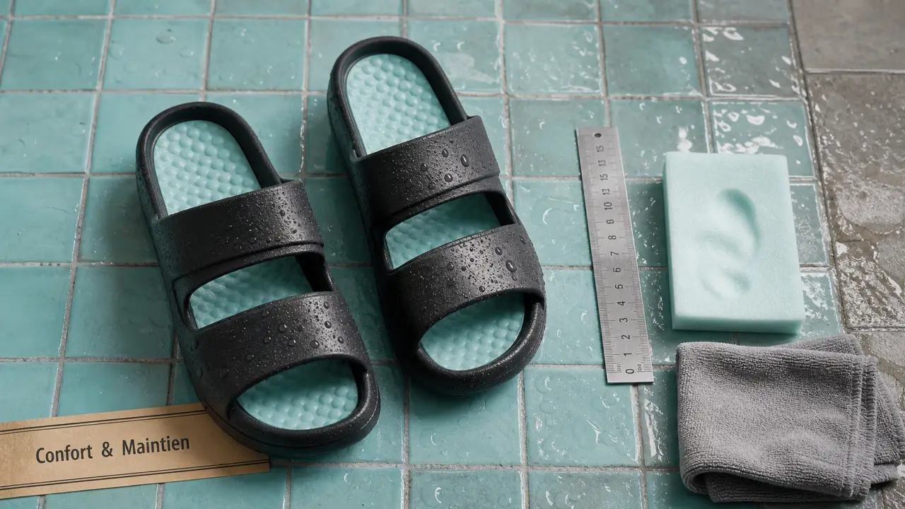 Claquettes confortables : semelle antidérapante et maintien