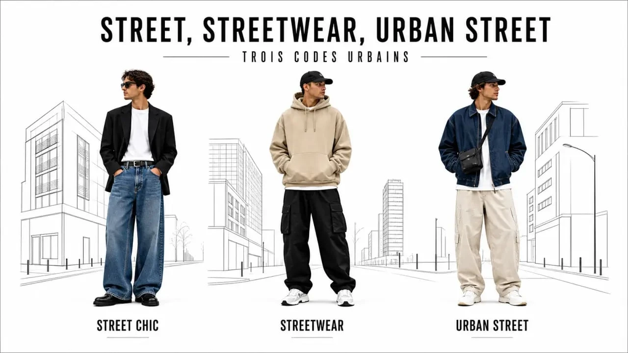 style street comparatif entre style street, streetwear et urban street en silhouettes urbaines