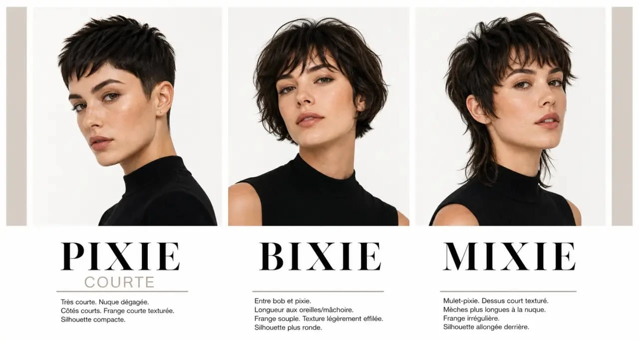 Coupe pixie 2024 en variantes pixie, bixie et mixie, comparaison éditoriale