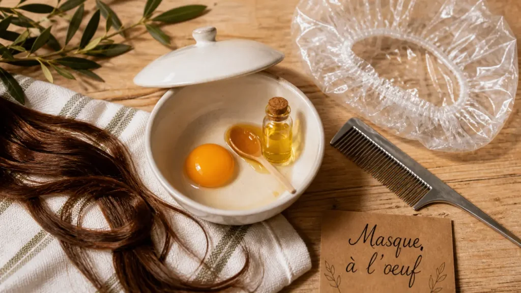 Œuf pour les cheveux : recette, rinçage à l’eau froide et précautions utiles