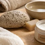 Pierre ponce pieds : bon grain, peau douce, sans irritation