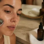 Ridoki visage avis dermatologue : rouleau sur peau, pores visibles