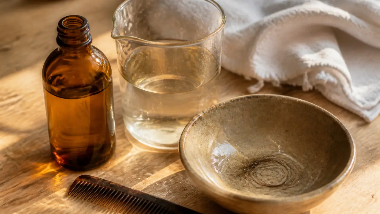 Vinaigre de cidre et cheveux : bouteille, dilution et rinçage pour brillance