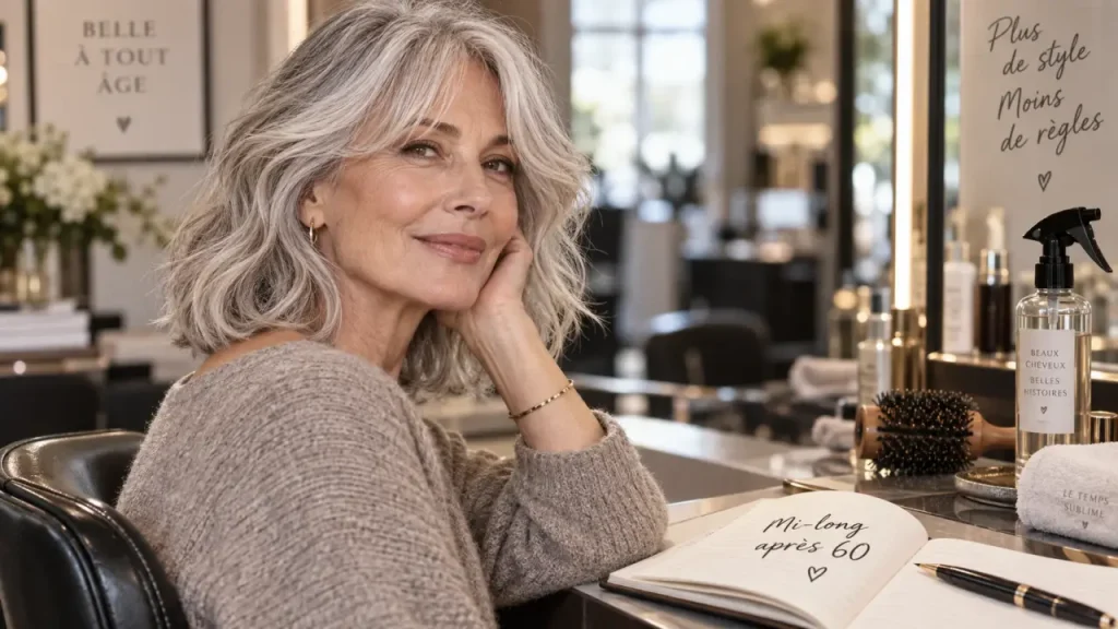 La coiffure mi-longue après 60 ans : volume, mouvement et facilité au quotidien