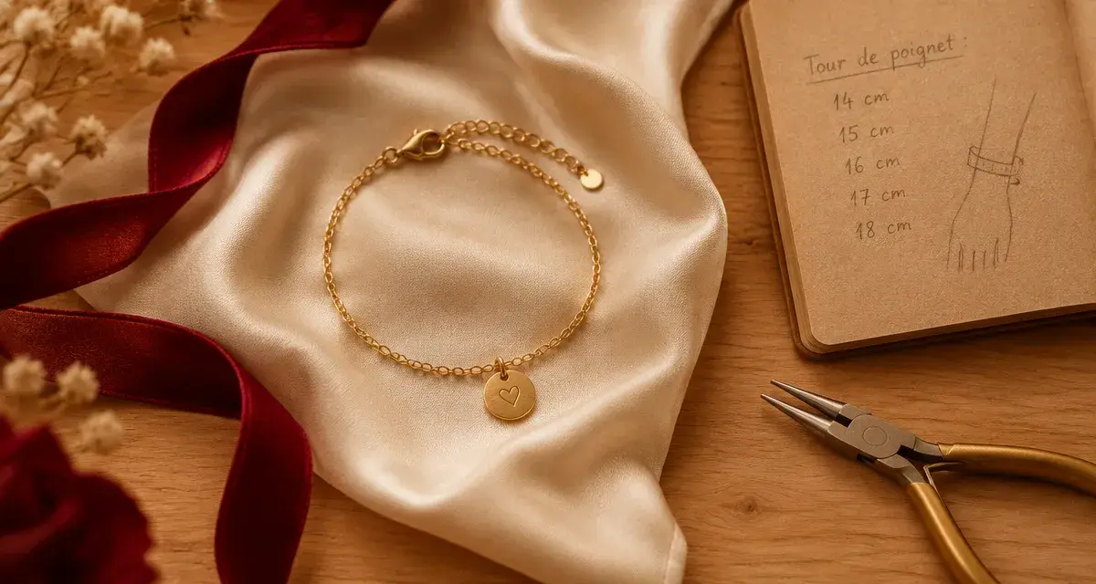 Bracelet femme Saint-Valentin en métal doré, médaille gravée, style personnalisé