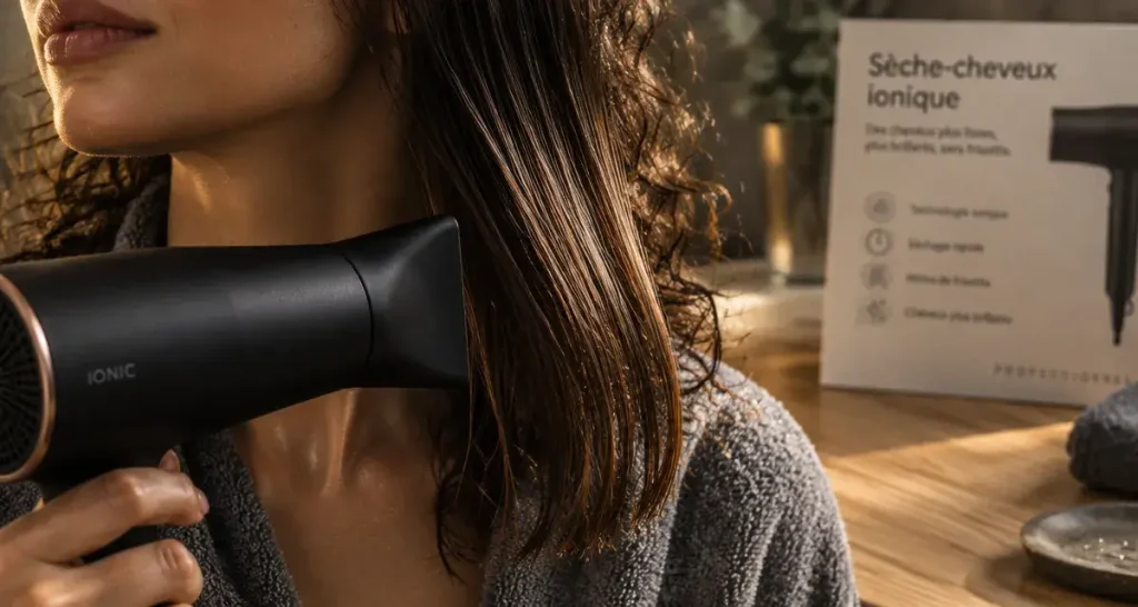 Le sèche-cheveux ionique réduit les frisottis, mais son effet dépend de vos cheveux