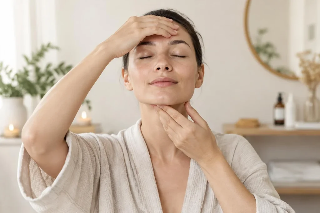 Yoga du visage : la routine naturelle qui détend les traits sans jamais tirer la peau